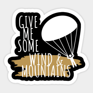 Paragliding wind & mountains Sticker